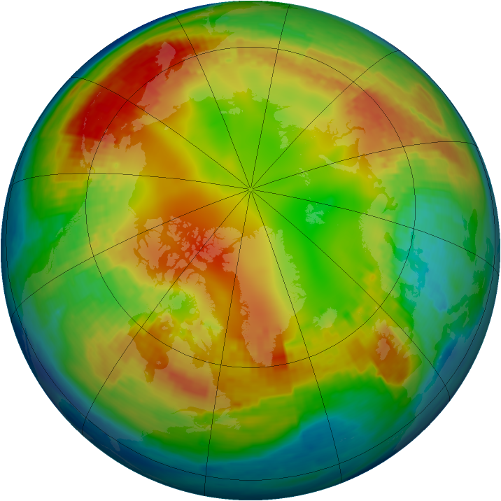 Arctic ozone map for 03 February 2002